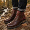 Bottines Richelieu en Cuir Homme Saint-Germain – Boots Brogue Classiques Style Anglais