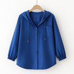 Sweat à Capuche Boutonné en Coton Léger Biarritz – Hoodie Fin et Respirant Anti-Soleil