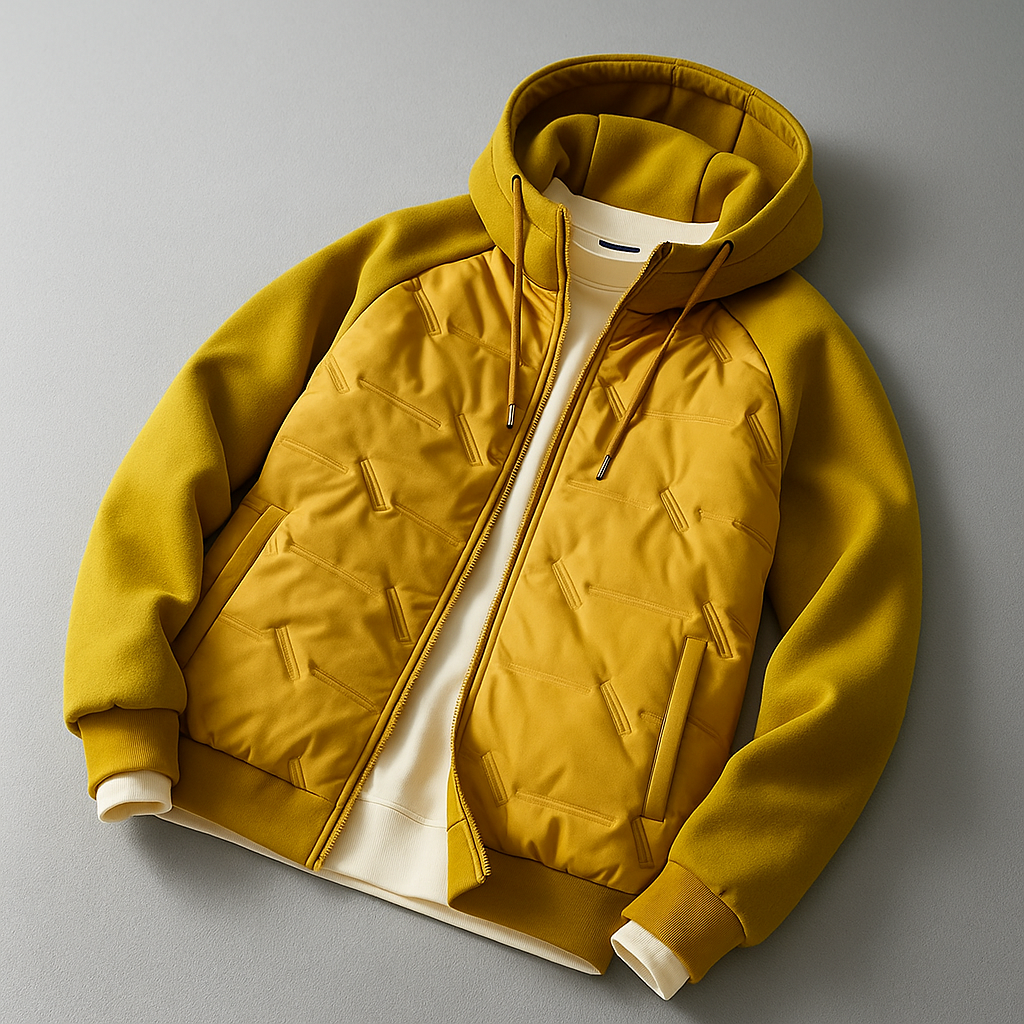 Manteau à Capuche Homme Corbières – Parka Chaude en Coton à Capuche Ajustable et Poches Chauffe-Mains