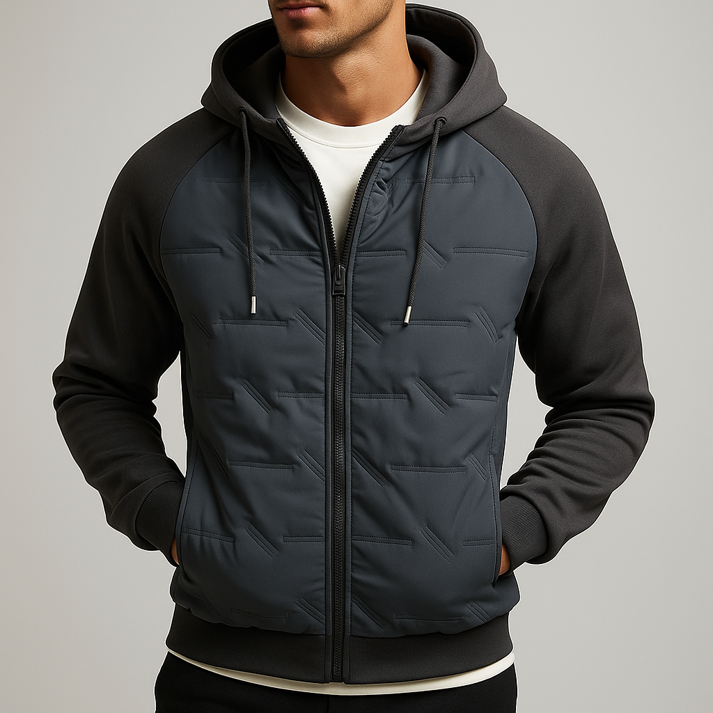 Manteau à Capuche Homme Corbières – Parka Chaude en Coton à Capuche Ajustable et Poches Chauffe-Mains