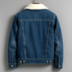 Veste en Jean Doublée Sherpa Homme Clamart – Veste Denim Chaude à Col Mouton Vintage