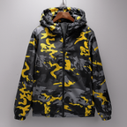 Manteau Camouflage Homme Florac – Doudoune à Capuche Matelassée Motif Camouflage Rétro