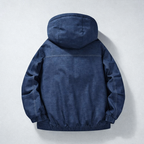 Manteau en Jean à Capuche Homme Dieppe – Parka Denim Doublée Chaude, Capuche Ajustable