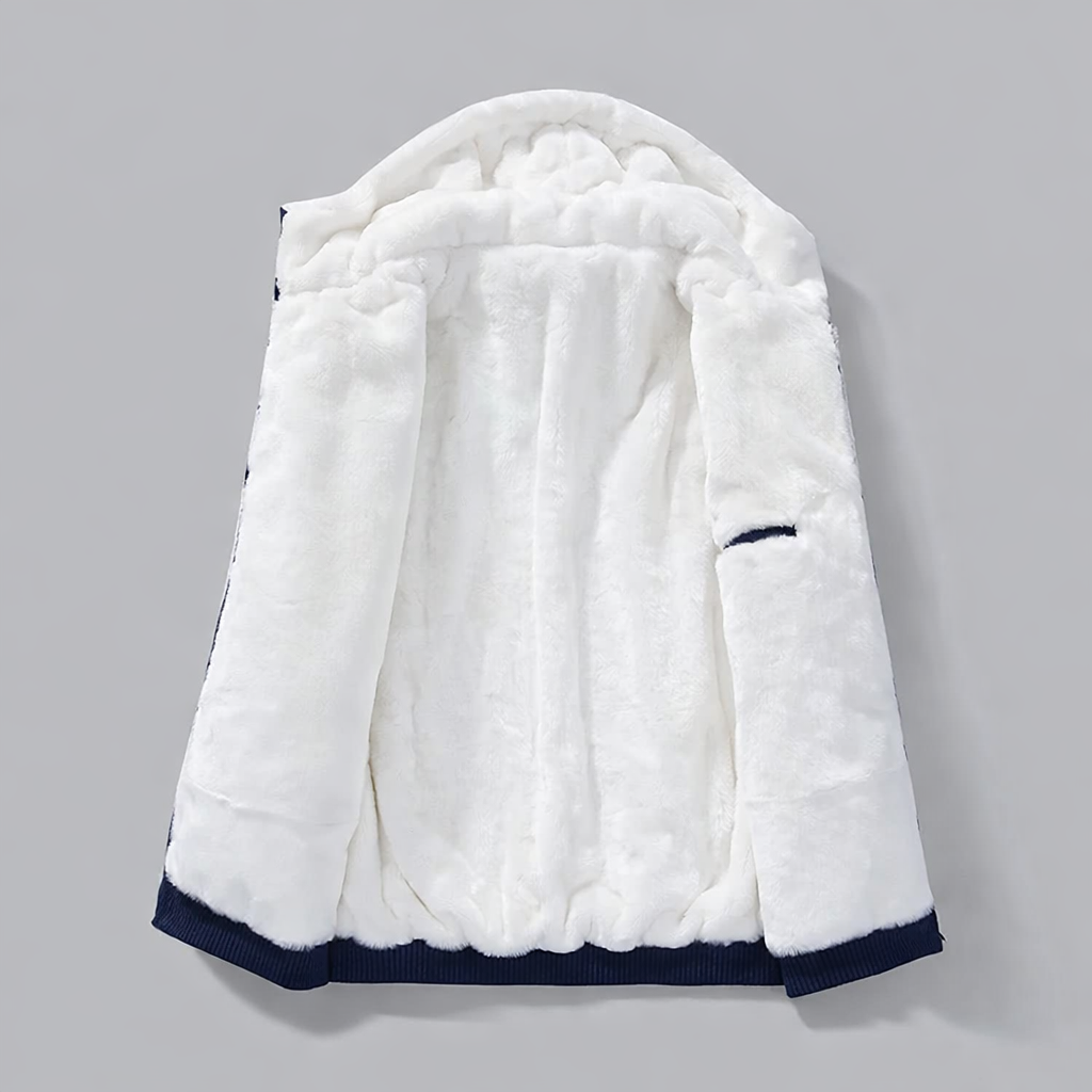 Manteau en Jean à Capuche Homme Dieppe – Parka Denim Doublée Chaude, Capuche Ajustable