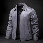 Veste en Daim Vintage Homme Lyon – Blouson Suède Léger à Doublure Lisse et Finition Côtelée