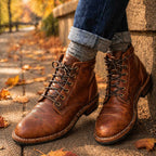 Bottes en Cuir Homme Auvergne – Boots Robustes Classiques Confortables pour Tous les Jours