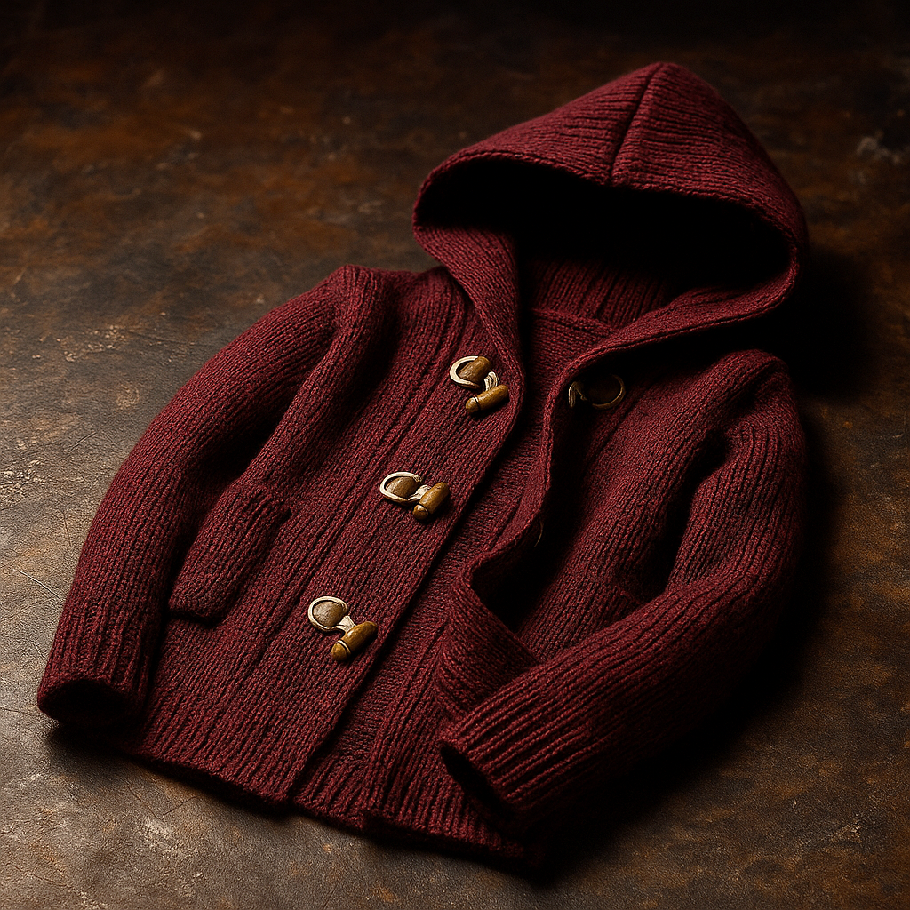 Sweat à Capuche en Maille de Laine Homme Morzine – Gilet à Capuche Oversize à Brandebourgs