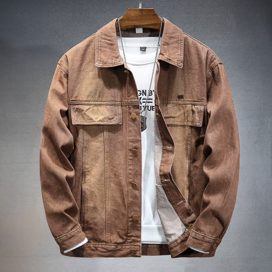 Surchemise en Coton Homme Fort-Mahon – Chemise de Travail Manches Longues Vintage à Poches Poitrine