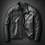 Blouson Motard en Cuir Vintage Homme Bastien – Veste Cuir Patinée Zippée, Doublure Coton Respirante