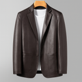 Blazer en Cuir Pleine Fleur Homme Montaigne – Veste Cuir Habillée à Deux Boutons
