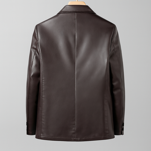 Blazer en Cuir Pleine Fleur Homme Montaigne – Veste Cuir Habillée à Deux Boutons