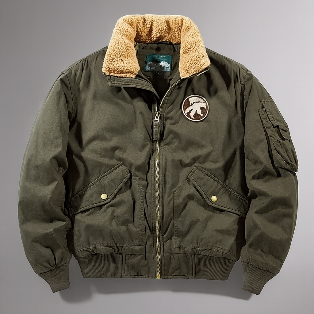 Manteau Doublé Homme Charles – Veste Chaude Isolante en Coton Stretch à Zip
