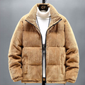 Manteau en Velours Côtelé Homme Chambord – Veste Épaisse Zippée Doublée avec Cordon Ajustable