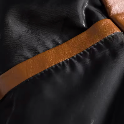 Blazer en Cuir Homme Hauteville – Veste de Costume en Cuir Fini Main, Coupe Rétro