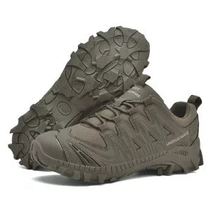 Chaussures de Randonnée Imperméables Homme Pyrénées – Bottines Tactiques Montantes à Semelle Crantée