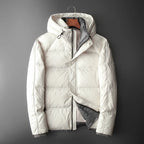 Doudoune en Duvet de Canard Homme Courchevel – Manteau d'Hiver Chaud Imperméable à Col Montant