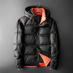 Doudoune en Duvet de Canard Homme Courchevel – Manteau d'Hiver Chaud Imperméable à Col Montant