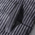 Manteau en Velours Côtelé Homme Chambord – Veste Épaisse Zippée Doublée avec Cordon Ajustable