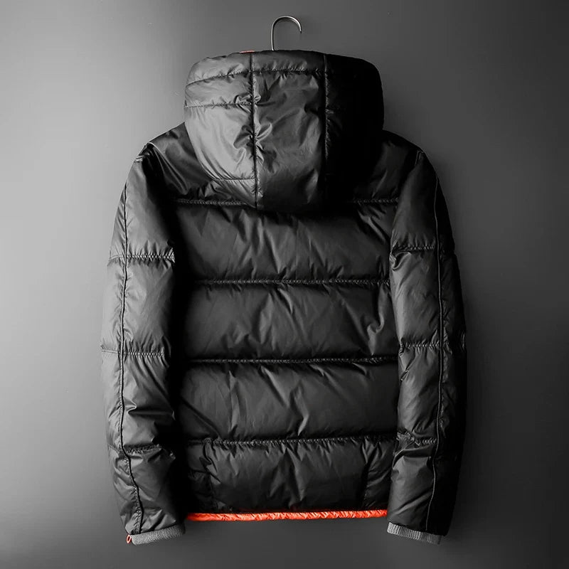 Doudoune en Duvet de Canard Homme Courchevel – Manteau d'Hiver Chaud Imperméable à Col Montant