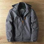 Veste à Capuche Imperméable Homme Briançon – Parka Coupe-Vent Isolante avec Cordon de Serrage