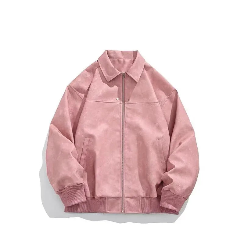 Veste en Daim Italien Homme Bruno – Blouson Suède Zippé Rétro Léger et Extensible