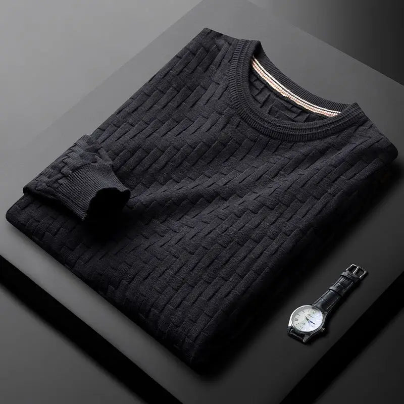 Pull Jacquard en Laine Homme Colmar – Haut Manches Longues Maille Texturée Extensible