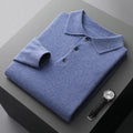 Polo Manches Longues en Laine Mérinos Homme Vernon – Polo Maille Élégant et Extensible