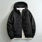 Manteau à Capuche Homme Corbières – Parka Chaude en Coton à Capuche Ajustable et Poches Chauffe-Mains