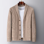 Blazer en Maille Homme Marly – Veste Tricotée Douce à Motif Tressé, Coupe Décontractée
