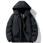 Manteau à Capuche Homme Brécourt – Doudoune Imperméable Garnie de Duvet de Canard, Chaude et Légère