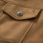 Veste en Daim Homme Orléans – Blouson Suède Structuré à Pressions et Poches Poitrine