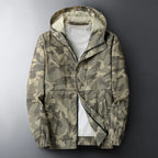 Veste Camouflage Homme Royan – Blouson Coupe-Vent Déperlant à Capuche Style Camouflage Années 70