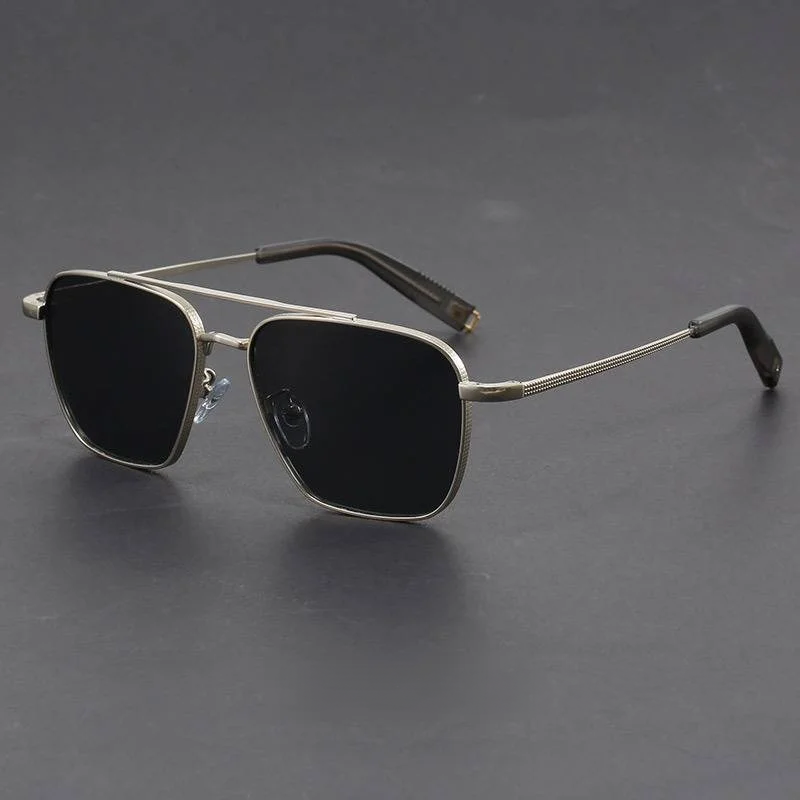 Lunettes de Soleil Aviateur Homme Saint-Tropez – Monture Titane Légère, Verres Anti-Rayures UV400