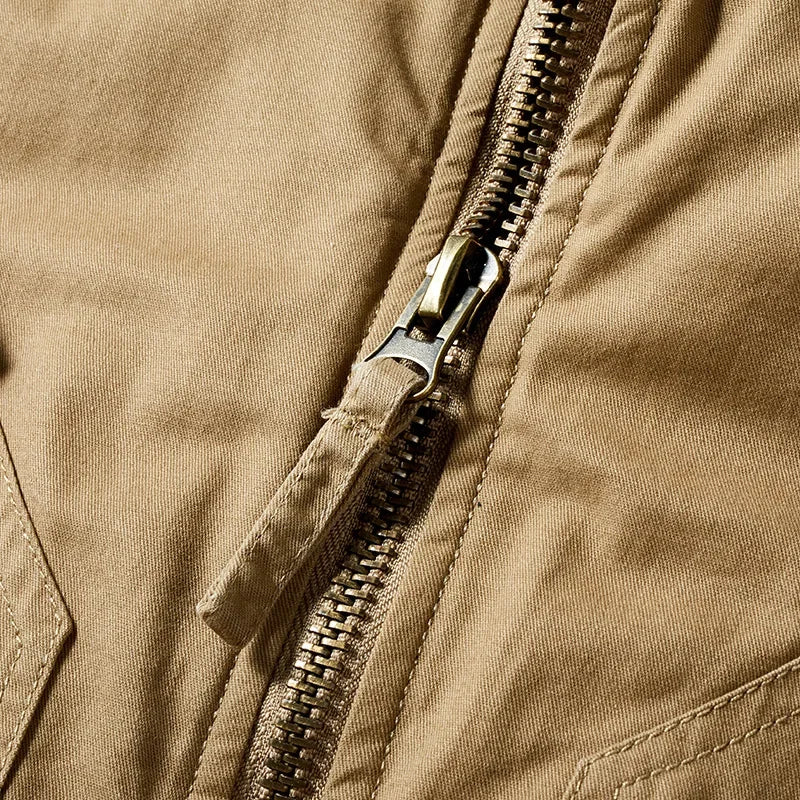 Manteau Doublé Homme Charles – Veste Chaude Isolante en Coton Stretch à Zip