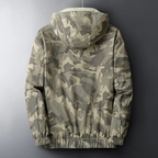Veste Camouflage Homme Royan – Blouson Coupe-Vent Déperlant à Capuche Style Camouflage Années 70