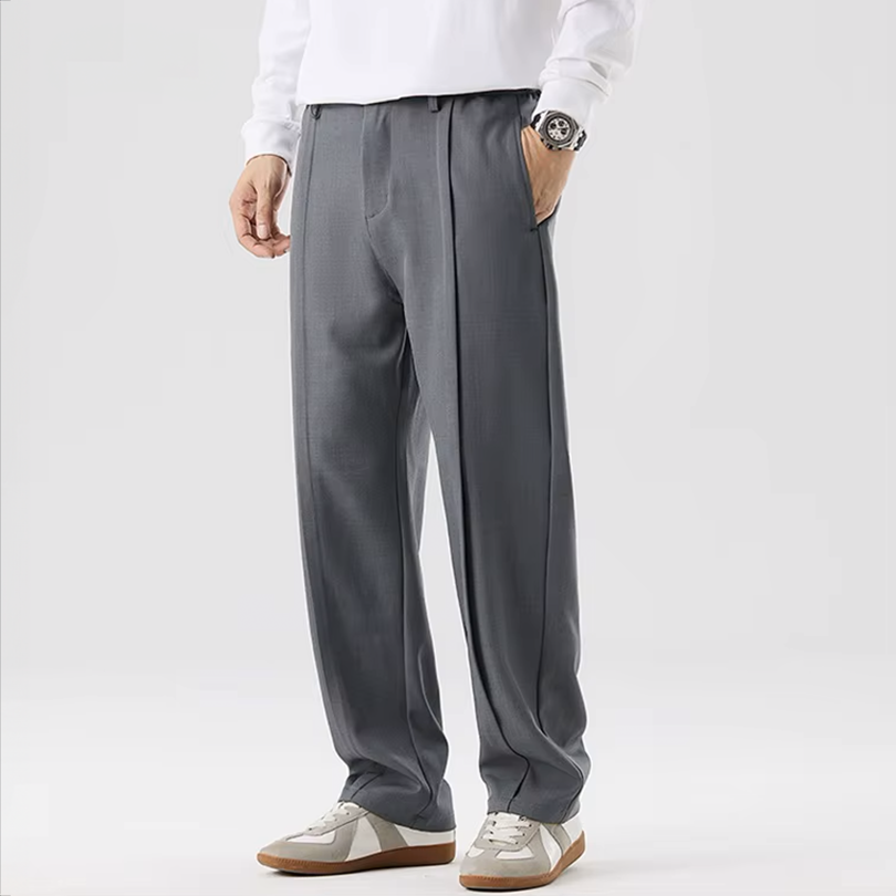 Pantalon Décontracté Homme Fontaine – Pantalon Fluide Extensible et Respirant à Revers