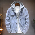 Veste en Jean à Capuche Homme Vauban – Hoodie Denim Déchiré Vintage Boutonné