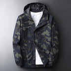 Veste Camouflage Homme Royan – Blouson Coupe-Vent Déperlant à Capuche Style Camouflage Années 70