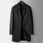Pardessus Homme Duras – Manteau Mi-Long Ajusté à Épaulettes et Boutonnage Trois Boutons