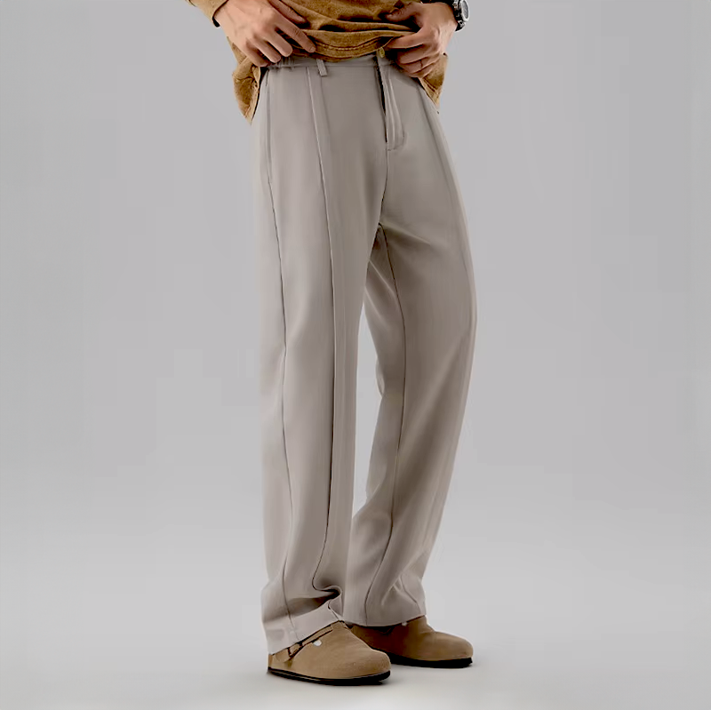 Pantalon Décontracté Homme Fontaine – Pantalon Fluide Extensible et Respirant à Revers