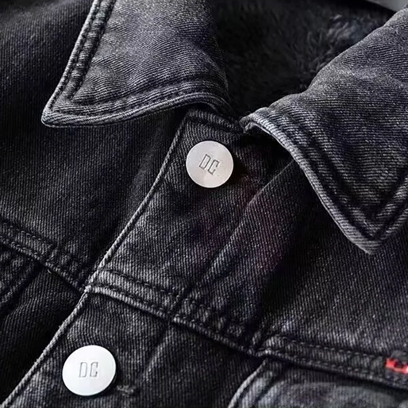 Veste en Jean Trucker Homme Lozère – Veste Denim Délavée Boutonnée à Col Classique