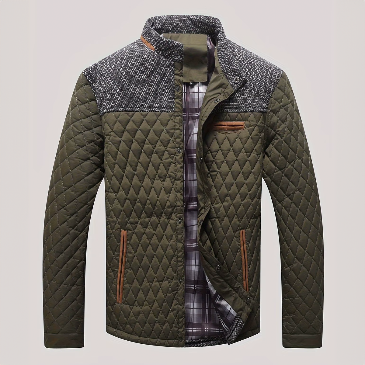 Veste Matelassée Homme Normandie – Veste Légère Matelassée à Épaulettes et Pressions Cachées
