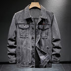 Veste en Jean Trucker Homme Lozère – Veste Denim Délavée Boutonnée à Col Classique