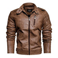 Blouson en Cuir Vintage Homme Morlaix – Veste Cuir Véritable Doublée Laine à Poches Zippées