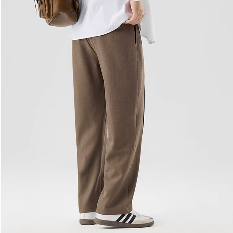 Pantalon Décontracté Homme Fontaine – Pantalon Fluide Extensible et Respirant à Revers