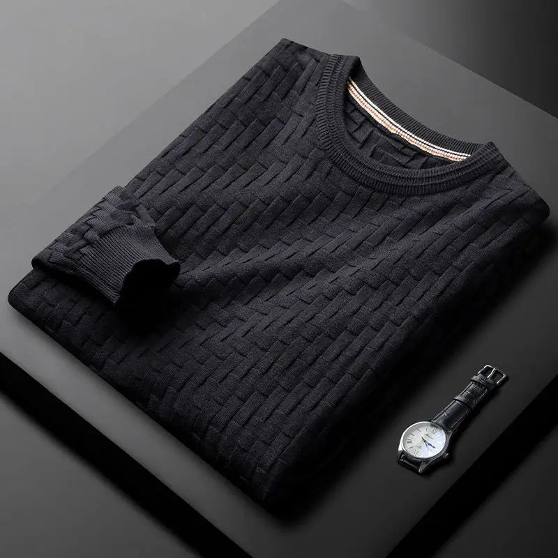 Pull Jacquard en Laine Homme Colmar – Haut Manches Longues Maille Texturée Extensible
