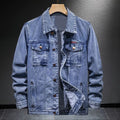 Veste en Jean Trucker Homme Lozère – Veste Denim Délavée Boutonnée à Col Classique