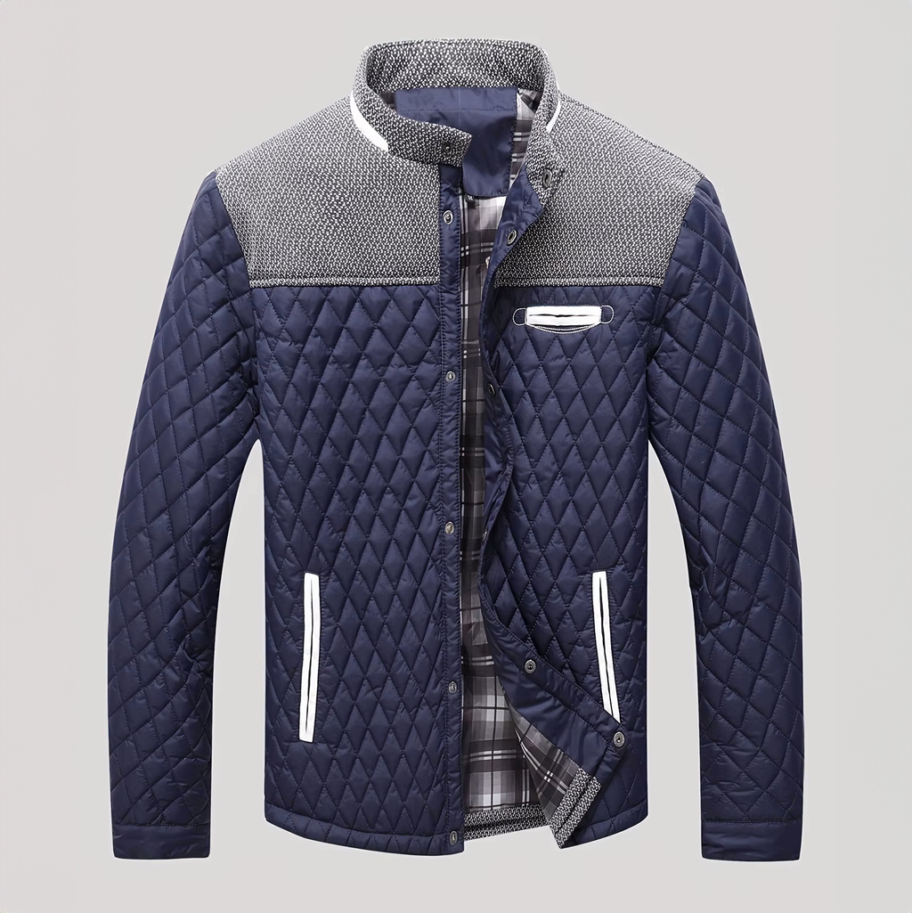 Veste Matelassée Homme Normandie – Veste Légère Matelassée à Épaulettes et Pressions Cachées