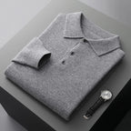 Polo Manches Longues en Laine Mérinos Homme Vernon – Polo Maille Élégant et Extensible