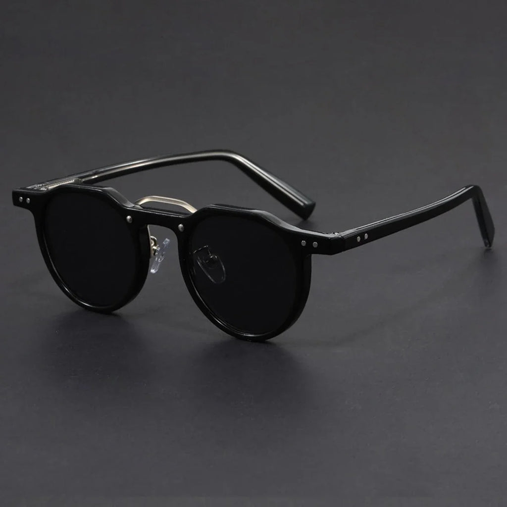 Lunettes de Soleil Rondes Polarisées Homme Antibes – Monture Rétro, Verres Anti-Rayures